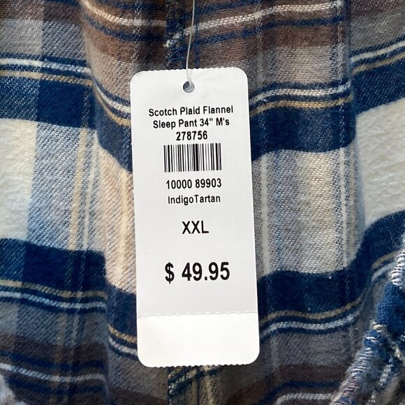 NWT L.L. Bean Scotch Plaid Flannel Sleep Pants Inseam 34" Size XXL - Picture 4 of 7